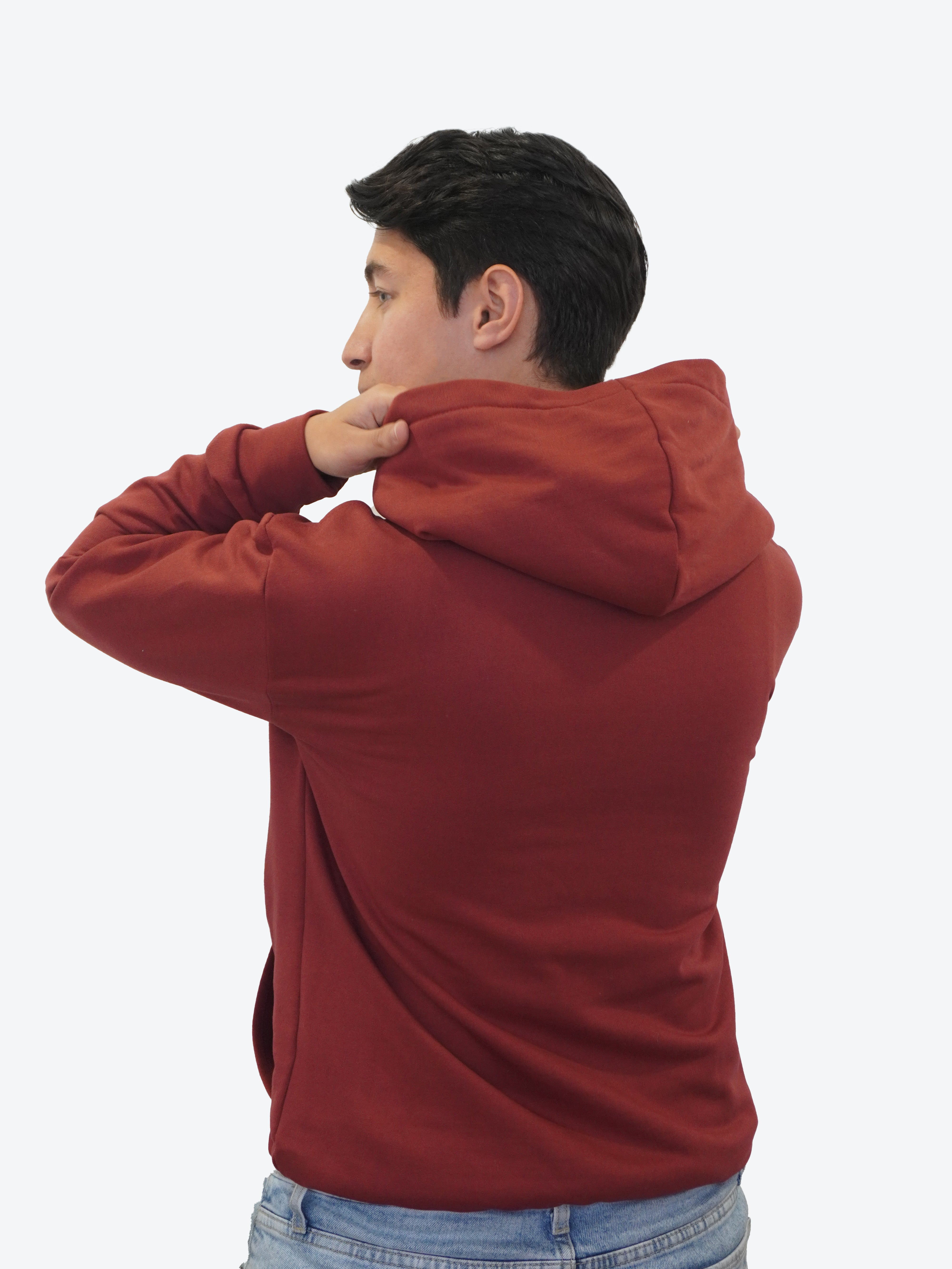 Ultra Soft Terracotta Sherpa Fleece Lined Hoodie Men